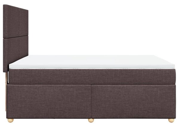 Box spring postel s matrací tmavě hnědá 140x190 cm textil 3291271