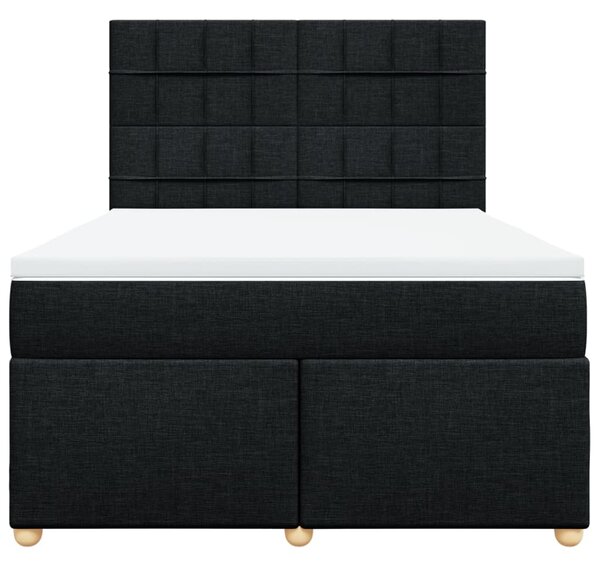 Box spring postel s matrací černá 140 x 190 cm textil 3291277