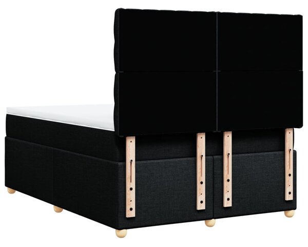Box spring postel s matrací černá 140 x 190 cm textil 3291284