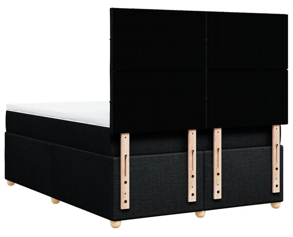 Box spring postel s matrací černá 140 x 190 cm textil 3291277