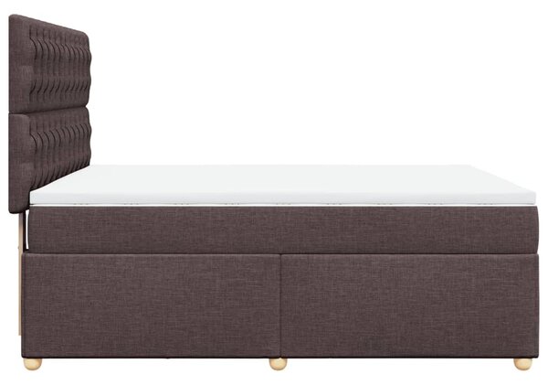Box spring postel s matrací tmavě hnědá 140x190 cm textil 3291285