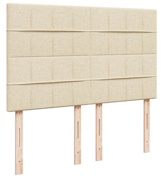 Box spring postel s matrací krémová 140x190 cm textil 3291280