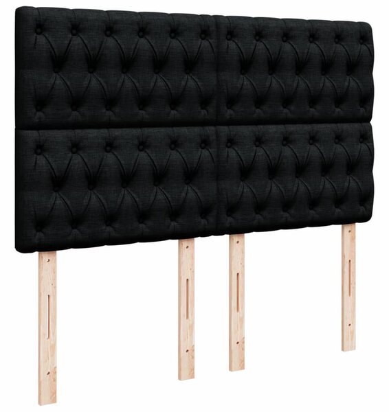 Box spring postel s matrací černá 140 x 190 cm textil 3291284
