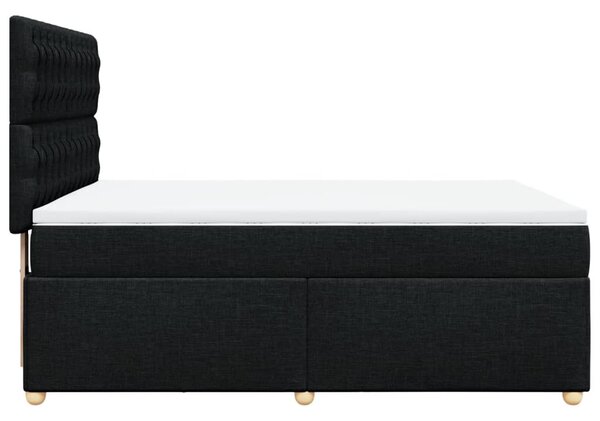 Box spring postel s matrací černá 140 x 190 cm textil 3291284