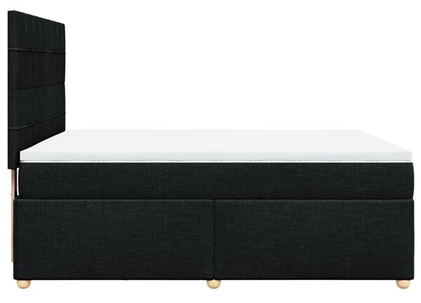 Box spring postel s matrací černá 140 x 190 cm textil 3291277