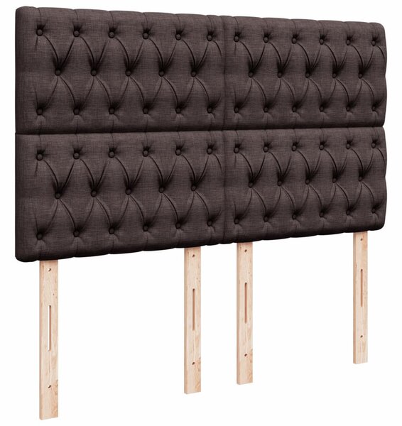 Box spring postel s matrací tmavě hnědá 140x190 cm textil 3291285