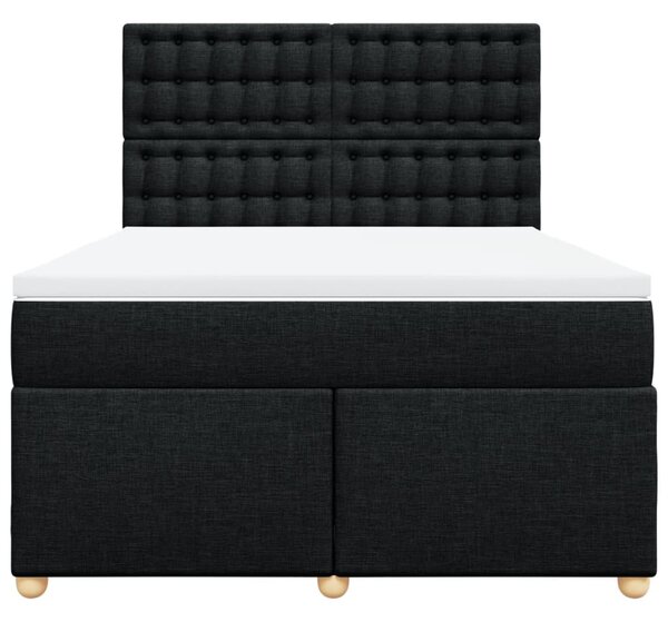 Box spring postel s matrací černá 140 x 190 cm textil 3291291