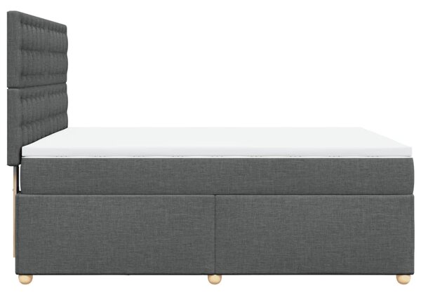 Box spring postel s matrací tmavě šedý 140 x 190 cm textil 3291290