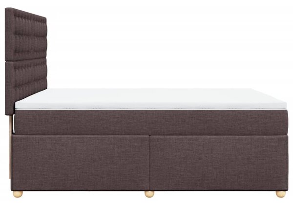 Box spring postel s matrací tmavě hnědá 140x190 cm textil 3291292