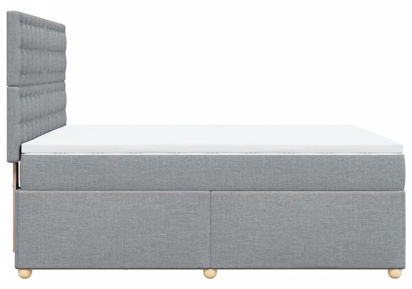 Box spring postel s matrací světle šedá 140 x 190 cm textil 3291289