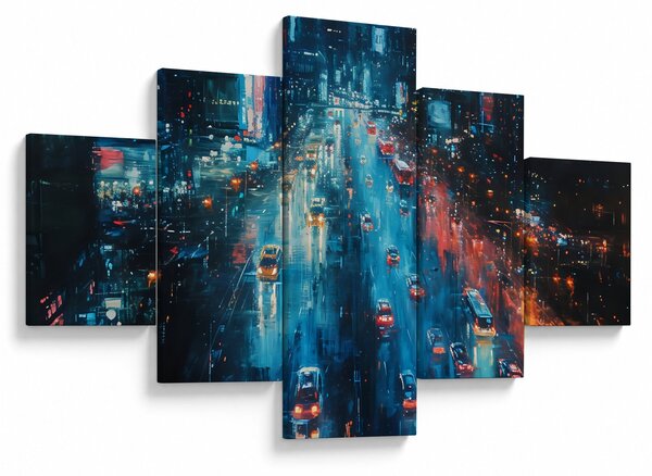 Obraz - Velkoměsto, olejomalba (125x70 cm)