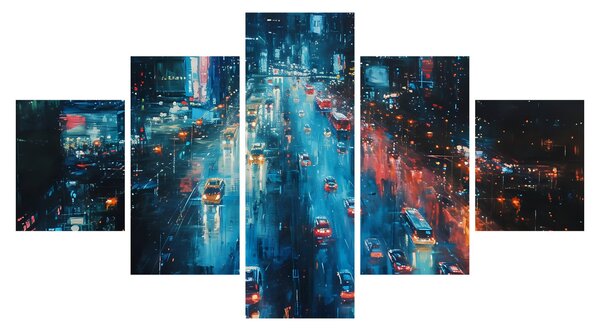 Obraz - Velkoměsto, olejomalba (125x70 cm)