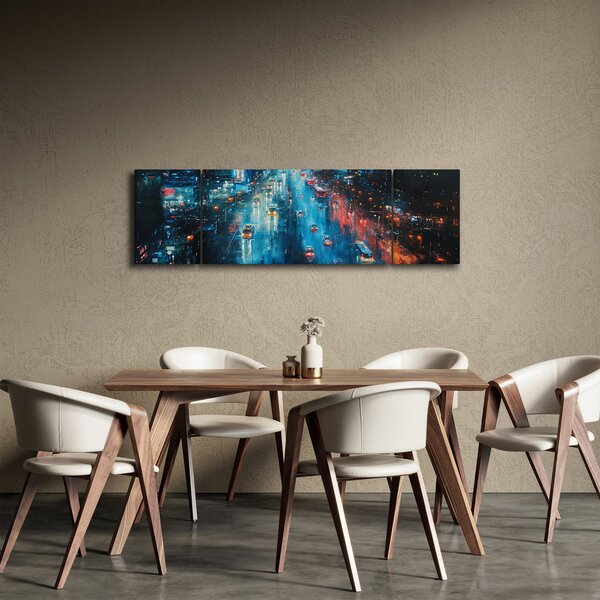 Obraz - Velkoměsto, olejomalba (170x50 cm)