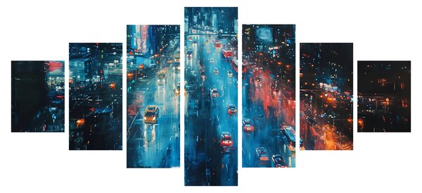 Obraz - Velkoměsto, olejomalba (210x100 cm)