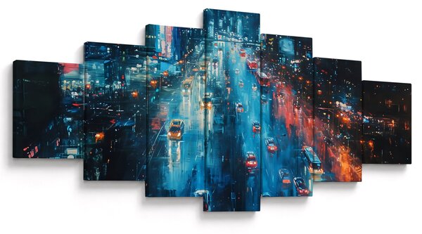Obraz - Velkoměsto, olejomalba (210x100 cm)
