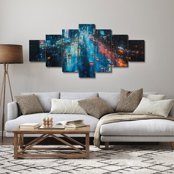 Obraz - Velkoměsto, olejomalba (210x100 cm)