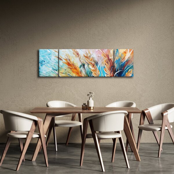Obraz - Pšenice, abstrakce (170x50 cm)