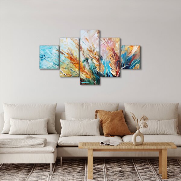 Obraz - Pšenice, abstrakce (125x70 cm)