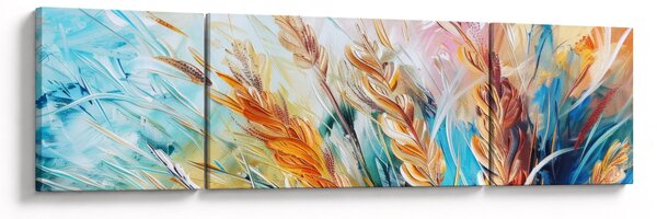 Obraz - Pšenice, abstrakce (170x50 cm)