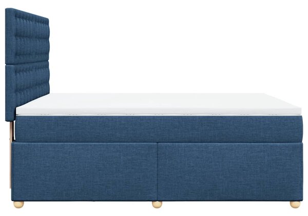 Box spring postel s matrací modrá 140x200 cm textil 3291323