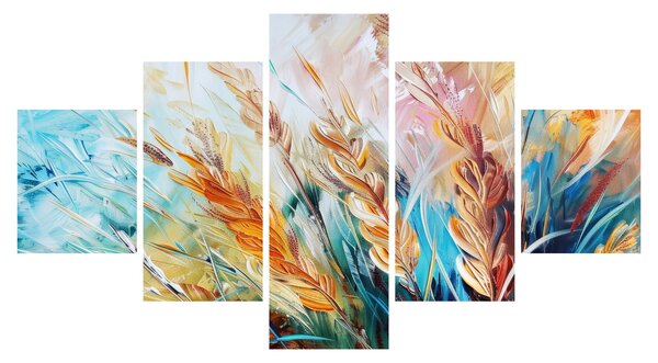 Obraz - Pšenice, abstrakce (125x70 cm)
