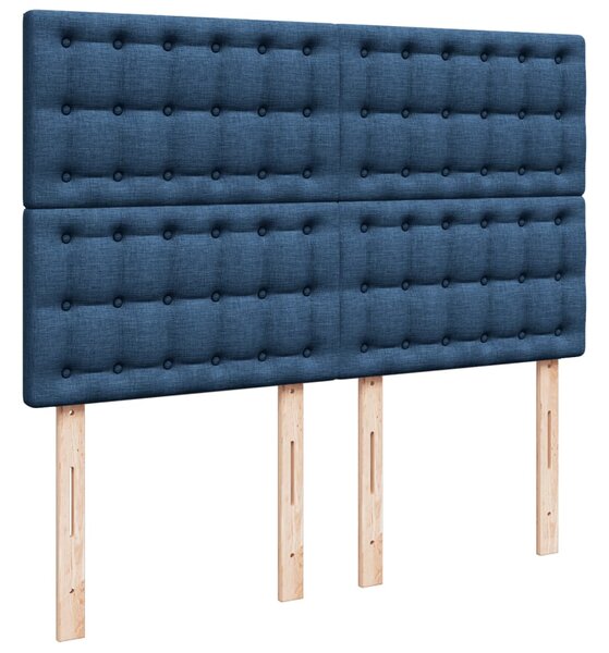 Box spring postel s matrací modrá 140x200 cm textil 3291323