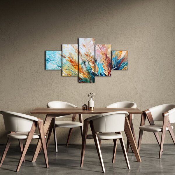 Obraz - Pšenice, abstrakce (125x70 cm)
