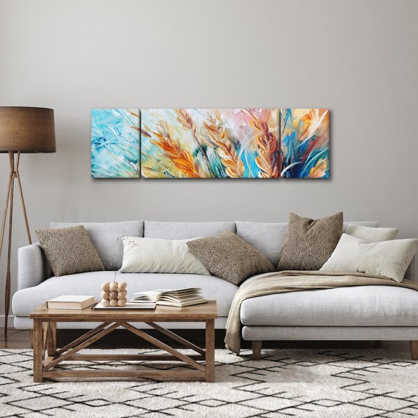 Obraz - Pšenice, abstrakce (170x50 cm)