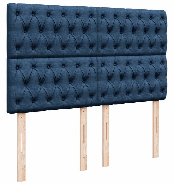 Box spring postel s matrací modrá 140x200 cm textil 3291704