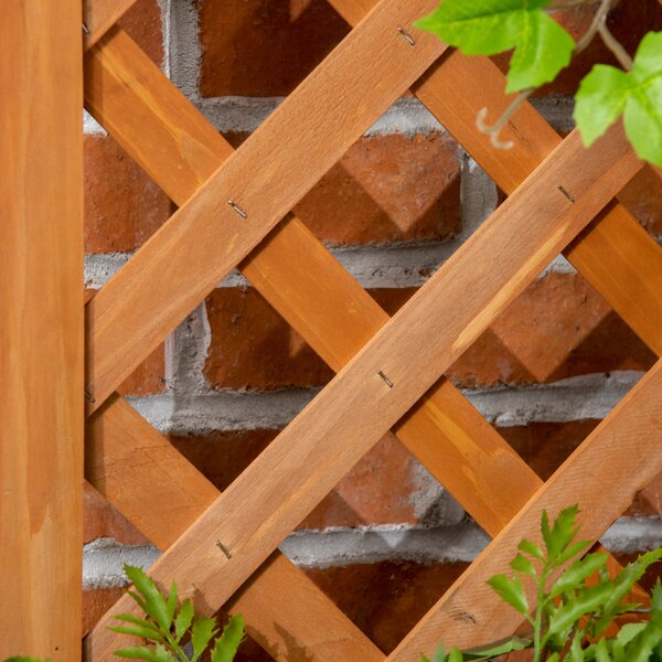 Outsunny Květinová Bedna s Trellis, Květináč, Obal na Rostliny, Květinová Bedna pro Zahradu, Terasu, Balkon, Přírodní Dřevo, Hnědá, 32 x 32 x 108 cm |