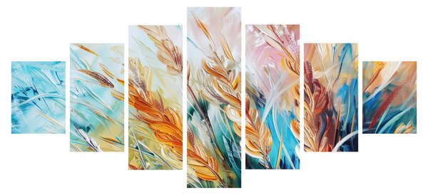 Obraz - Pšenice, abstrakce (210x100 cm)
