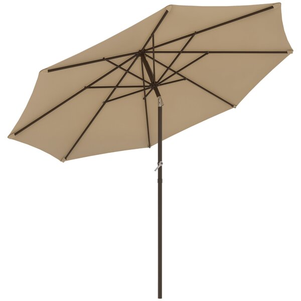 Zahradní slunečník Outsunny s kovovým rámem Ø 2,63 m, polyester 180 g/m², naklápěcí | Aosom