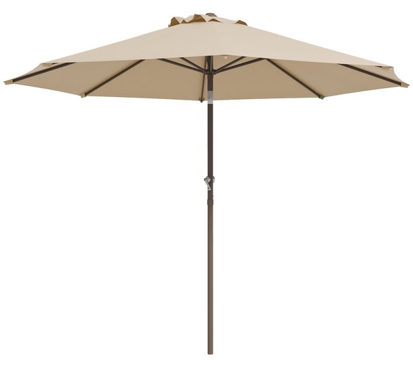 Zahradní slunečník Outsunny s kovovým rámem Ø 2,63 m, polyester 180 g/m², naklápěcí | Aosom