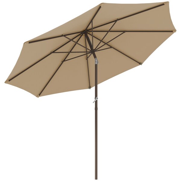 Zahradní slunečník Outsunny s kovovým rámem Ø 2,63 m, polyester 180 g/m², naklápěcí | Aosom