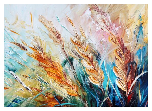 Obraz - Pšenice, abstrakce (70x50 cm)