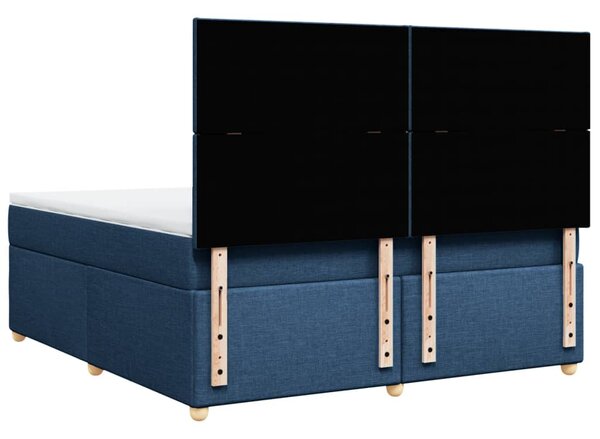 Box spring postel s matrací modrá 180x200 cm textil 3291358