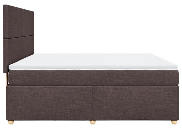 Box spring postel s matrací tmavě hnědá 180x200 cm textil 3291355
