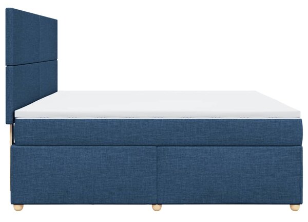 Box spring postel s matrací modrá 180x200 cm textil 3291358