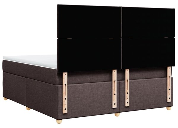 Box spring postel s matrací tmavě hnědá 180x200 cm textil 3291355