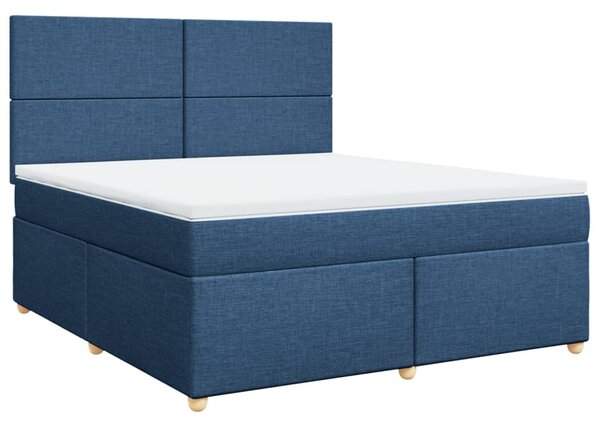 Box spring postel s matrací modrá 180x200 cm textil 3291358