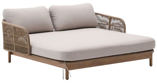 Béžové čalouněné zahradní dvojlehátko Kave Home Catalina