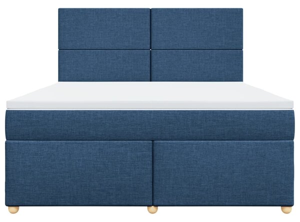 Box spring postel s matrací modrá 180x200 cm textil 3291358