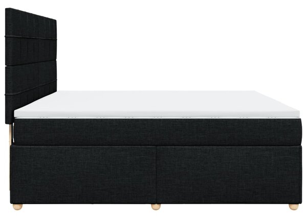Box spring postel s matrací černá 180x200 cm textil 3291361