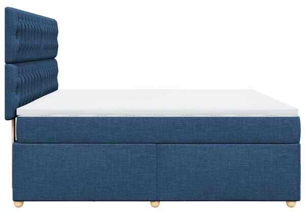 Box spring postel s matrací modrá 180x200 cm textil 3291372