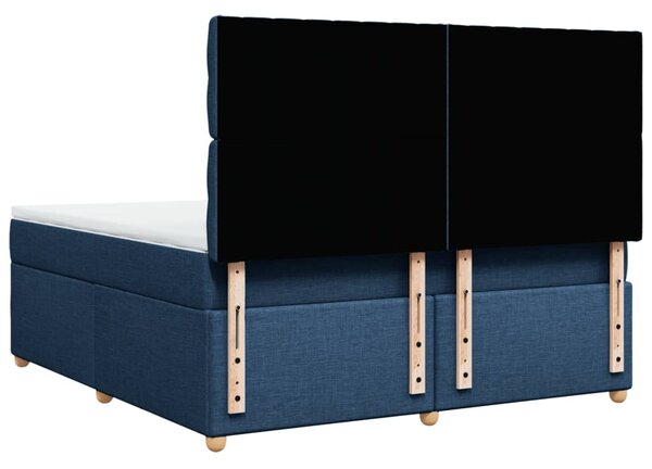 Box spring postel s matrací modrá 180x200 cm textil 3291372