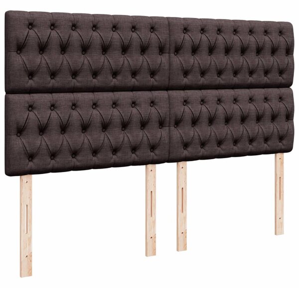 Box spring postel s matrací tmavě hnědá 180x200 cm textil 3291369