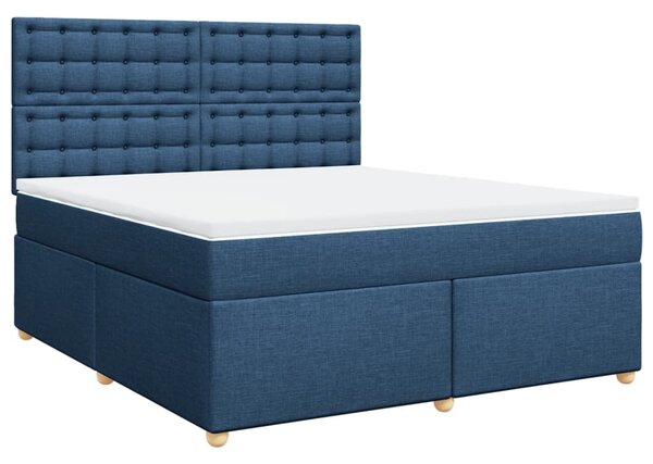 Box spring postel s matrací modrá 180x200 cm textil 3291379