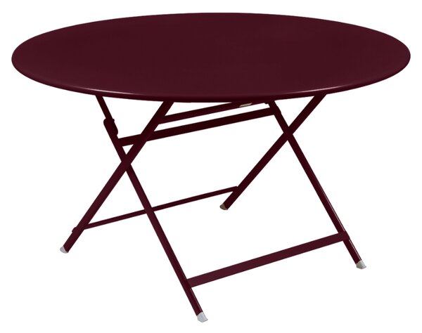 Třešňově červený kovový skládací stůl Fermob Caractére 128 cm