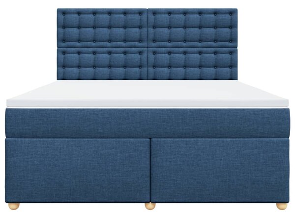 Box spring postel s matrací modrá 180x200 cm textil 3291379