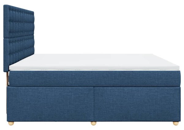 Box spring postel s matrací modrá 180x200 cm textil 3291379